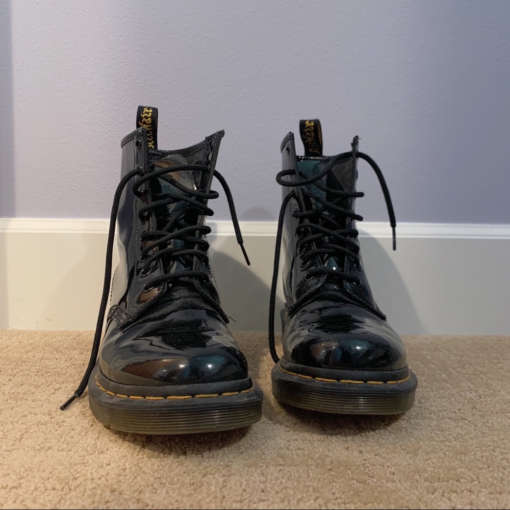 patent leather Dr. Marten 1460 boots